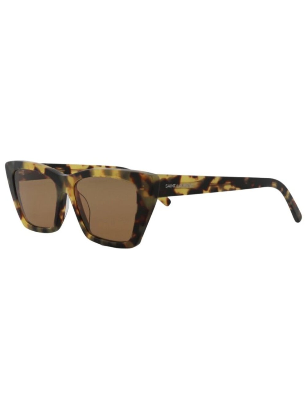 New Saint Laurent Women's Sunglasses Cat Eye Acetate Frame Havana Havana Brown